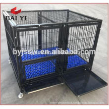 Heavy Duty Square Tube Dog Cage Kennel with four wheels For Sale(Whatsapp: +86 13331359638)